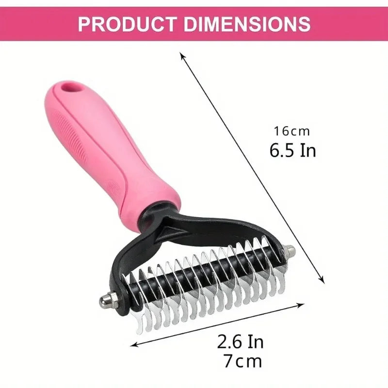 Double-Sided Undercoat Rake Brush Pet Grooming