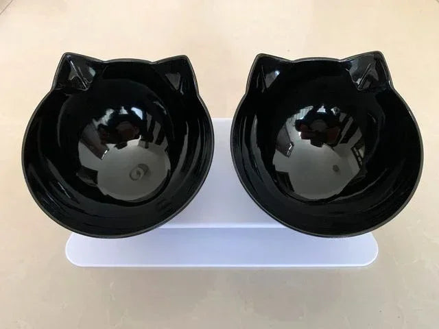 Double Cat Bowl Elevated Stand Product Supplies