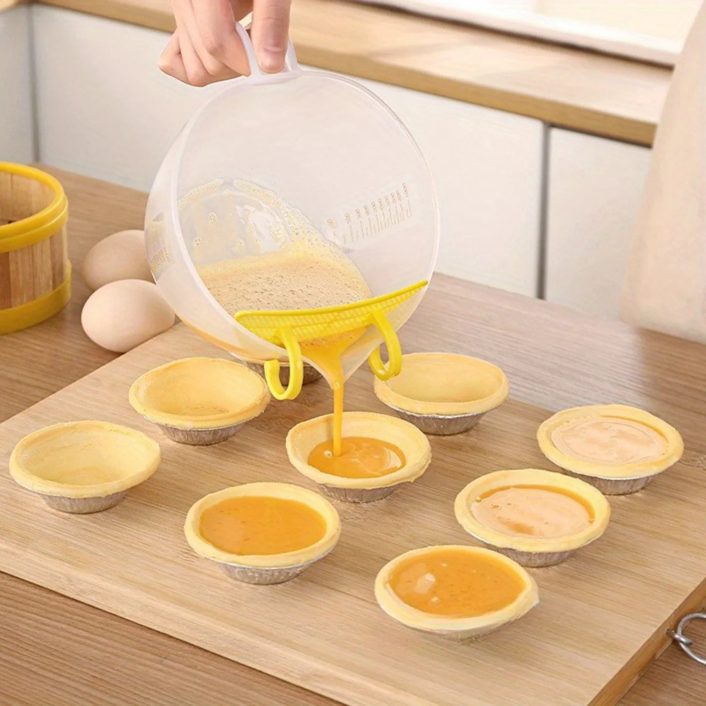 Handcrafted Plastic Mixing Bowl Yolk Separator, Cup