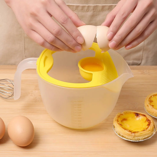 Handcrafted Plastic Mixing Bowl Yolk Separator, Cup