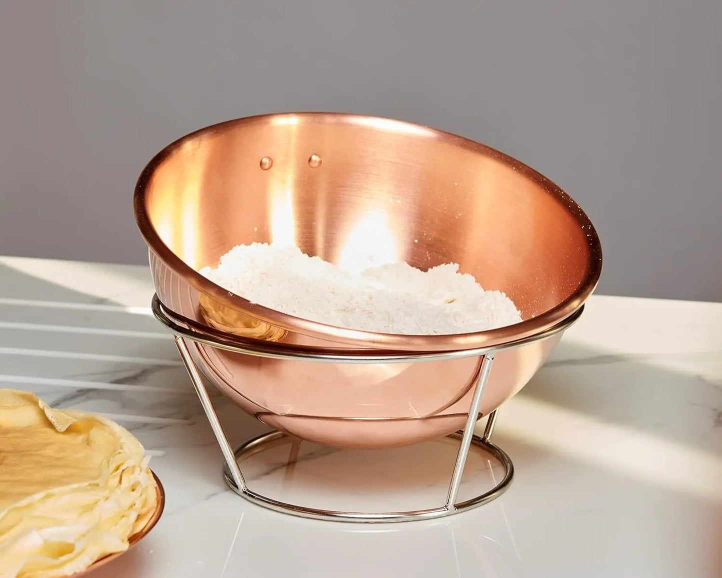 Copper Egg White Beating Mixing Bowl 5-qt