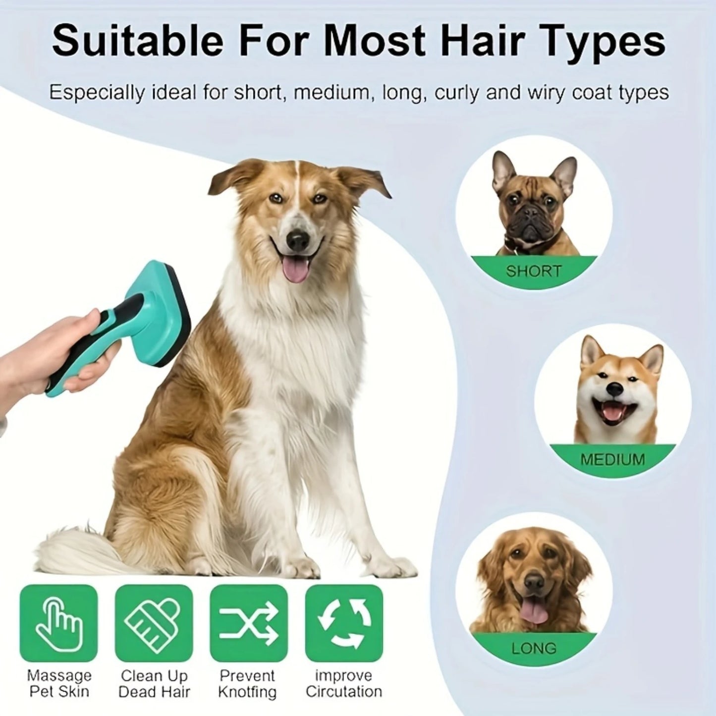 Dog Grooming Self Cleaning Slicker Brush Shedding