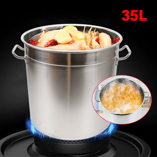 35L Stainless Steel Cooking Pot Large Lid