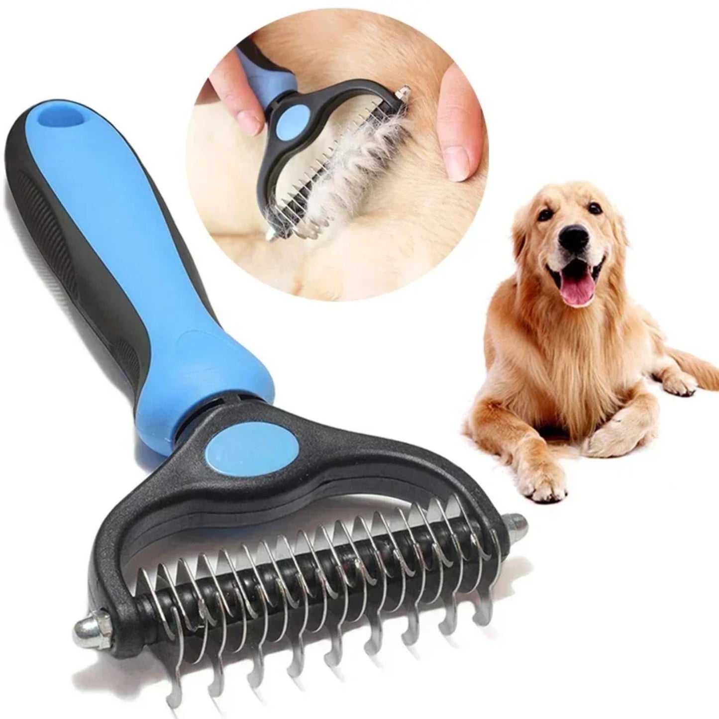 De-shedding Brush Dog Hair Remover  Knot Cutter