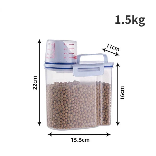 1.5kg/2kg Dog Food Pail Plastic Measuring Cup