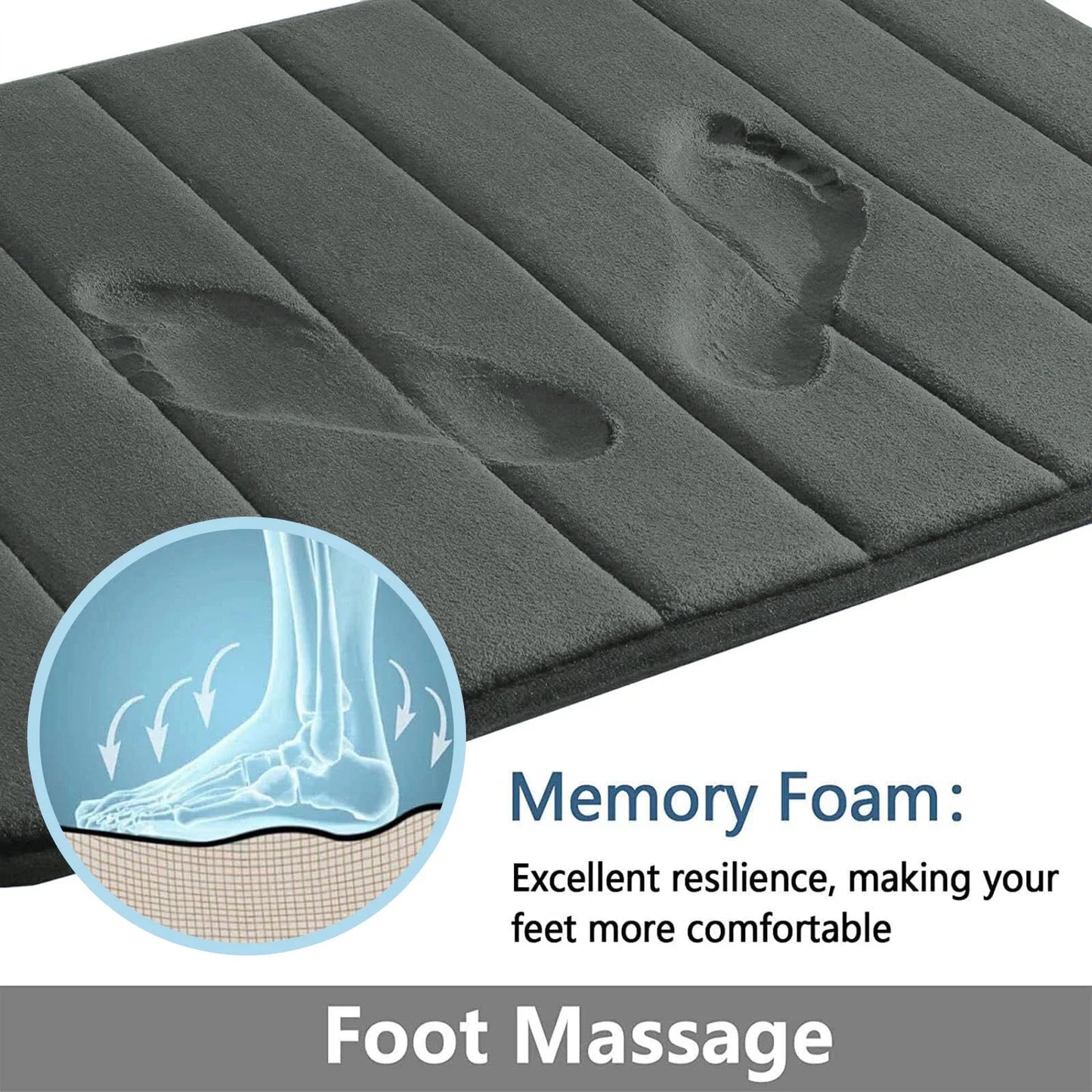 Super Absorbent Bath Mat Memory Foam Carpet