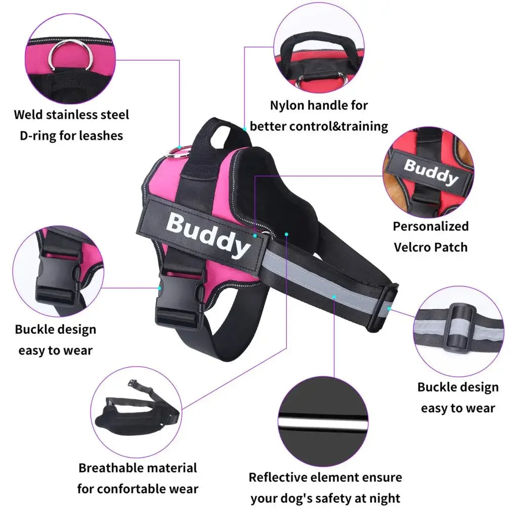 Personalized Dog Harness NO PULL Reflective Breathable