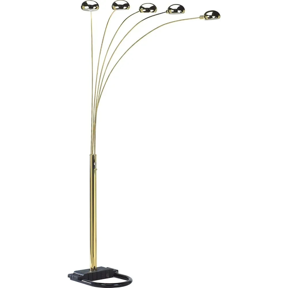 5 Adjustable Arm Arching Floor Lamp  84" Tall