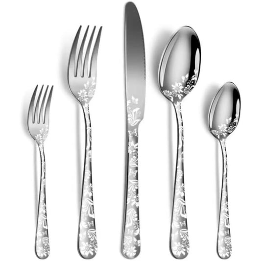 Silverware Set, 20 Piece Stainless Steel Flatware Set