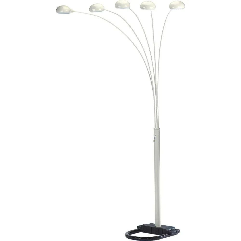 5 Adjustable Arm Arching Floor Lamp  84" Tall