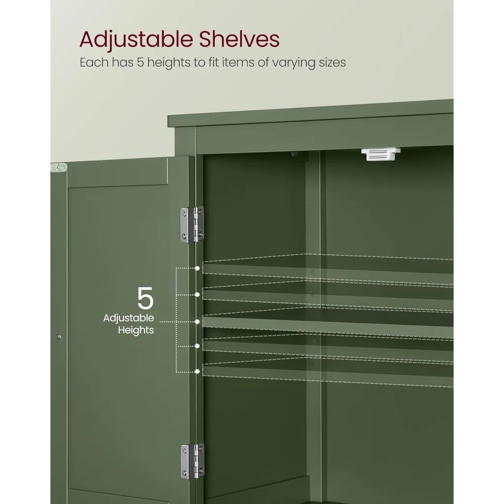 Bathroom Floor Storage Cabinet, Adjustable Shelves