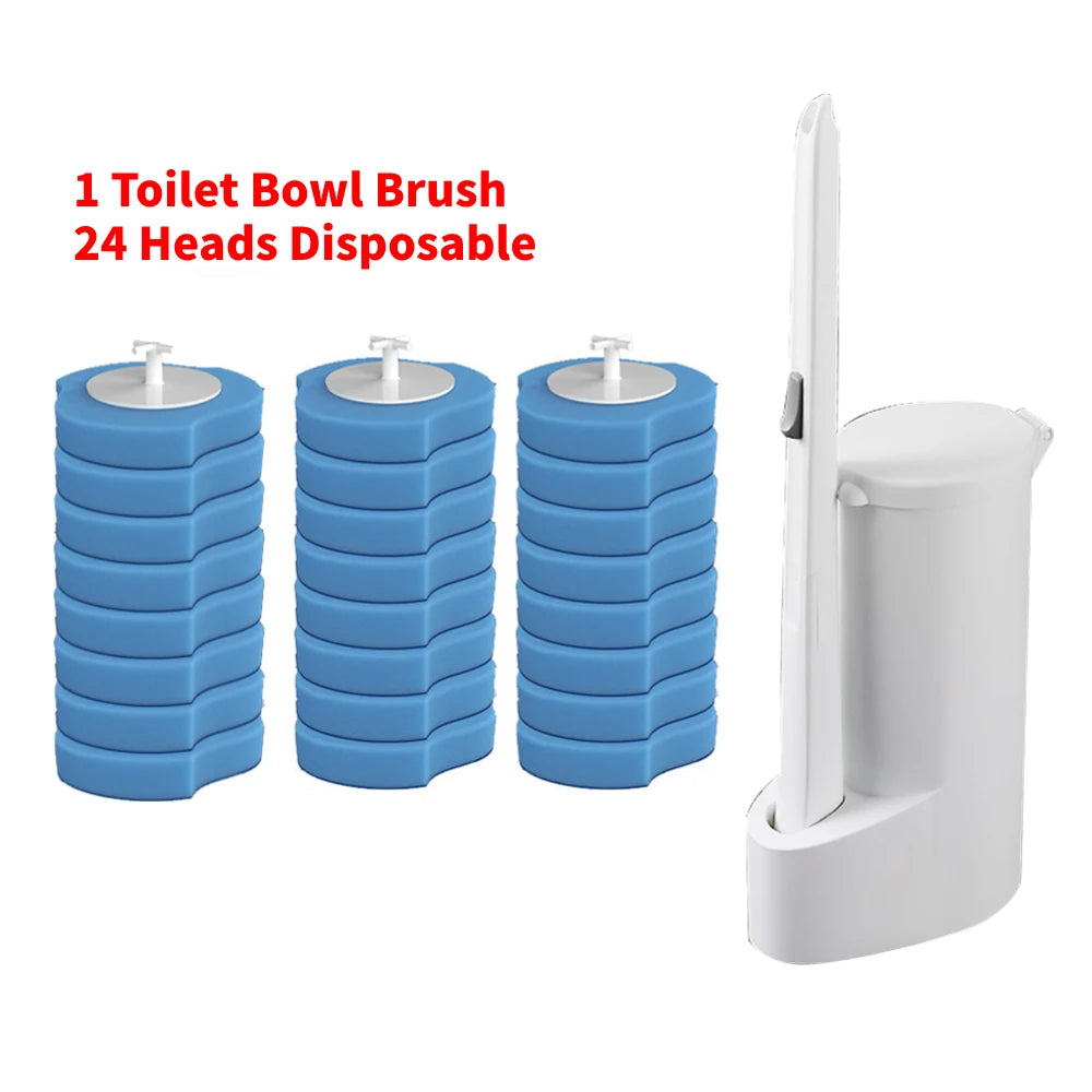 32PCS Disposable Toilet Bowl Brush Long Handle