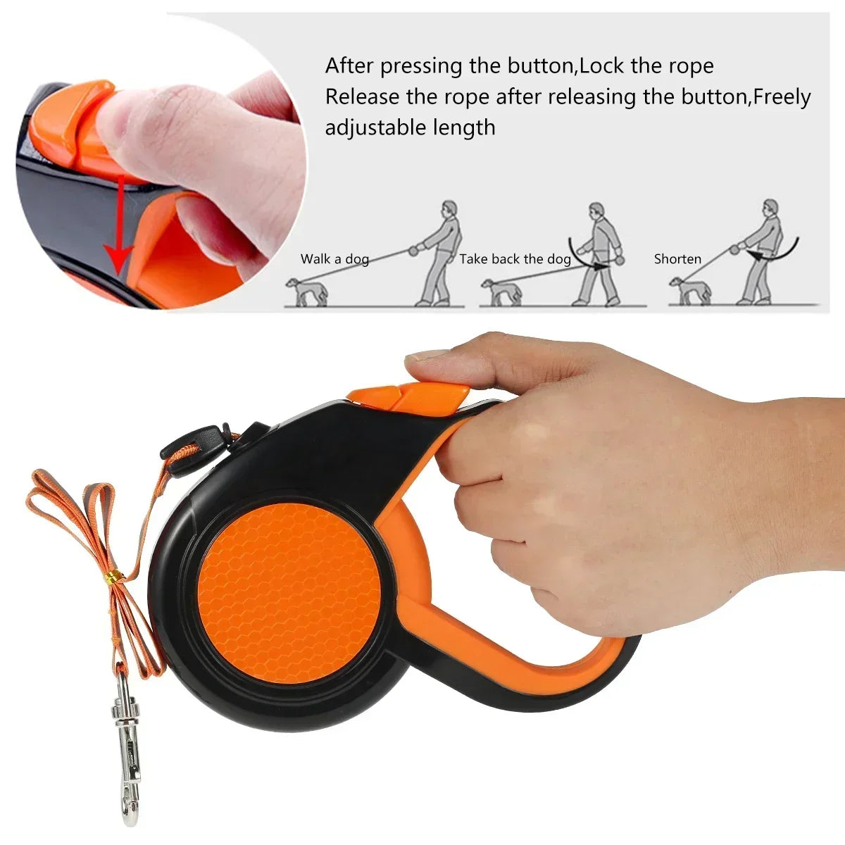 Retractable Dog Lead Heavy Duty Reflective Leash