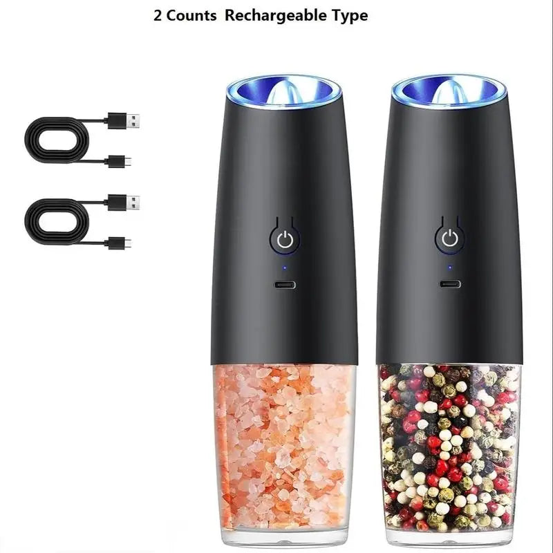 Rechargeable Salt & Pepper Grinder, Type-C Charging