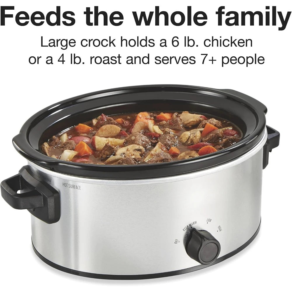 Double Slow Cooker 6qt Crock  Dual 2.5qt