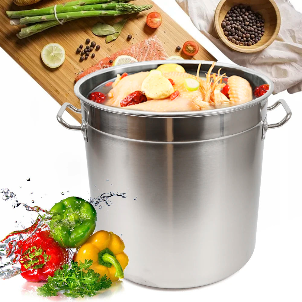 35L Stainless Steel Cooking Pot Large Lid