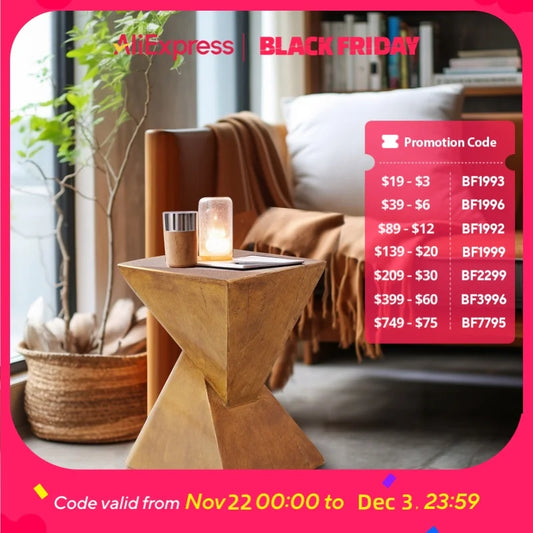 Lightweight Accent Table, Modern Geometry Side Table