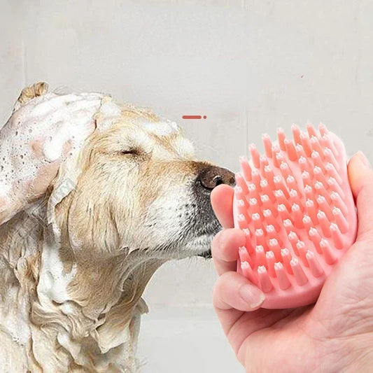 Pet Bath Massage Brush, Grooming Comb  Dogs