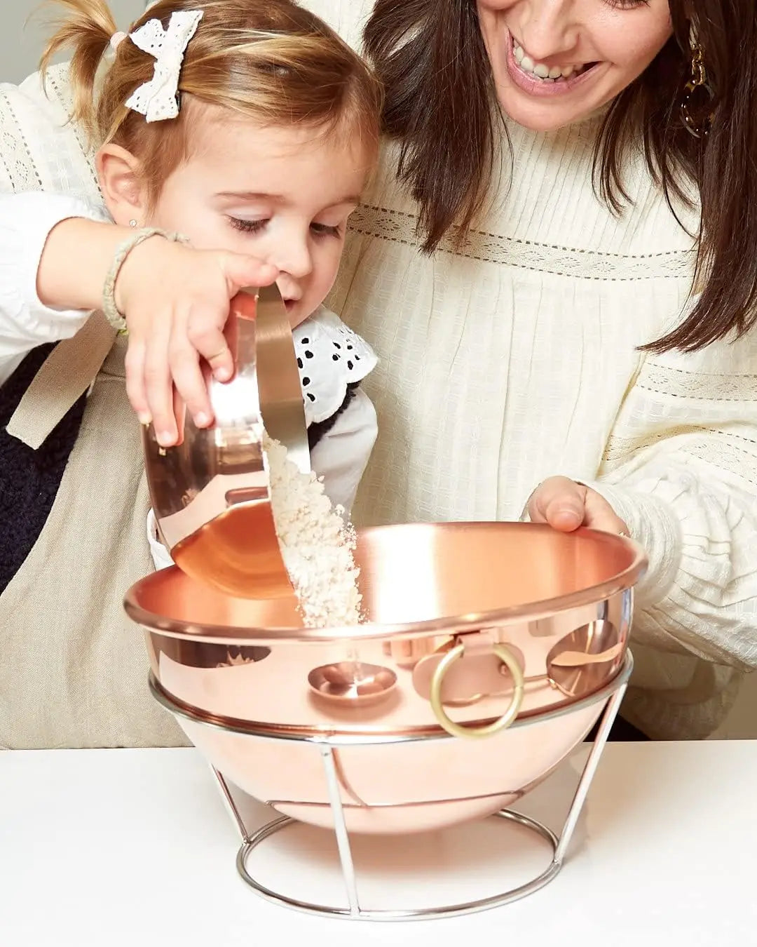 Copper Egg White Beating Mixing Bowl 5-qt