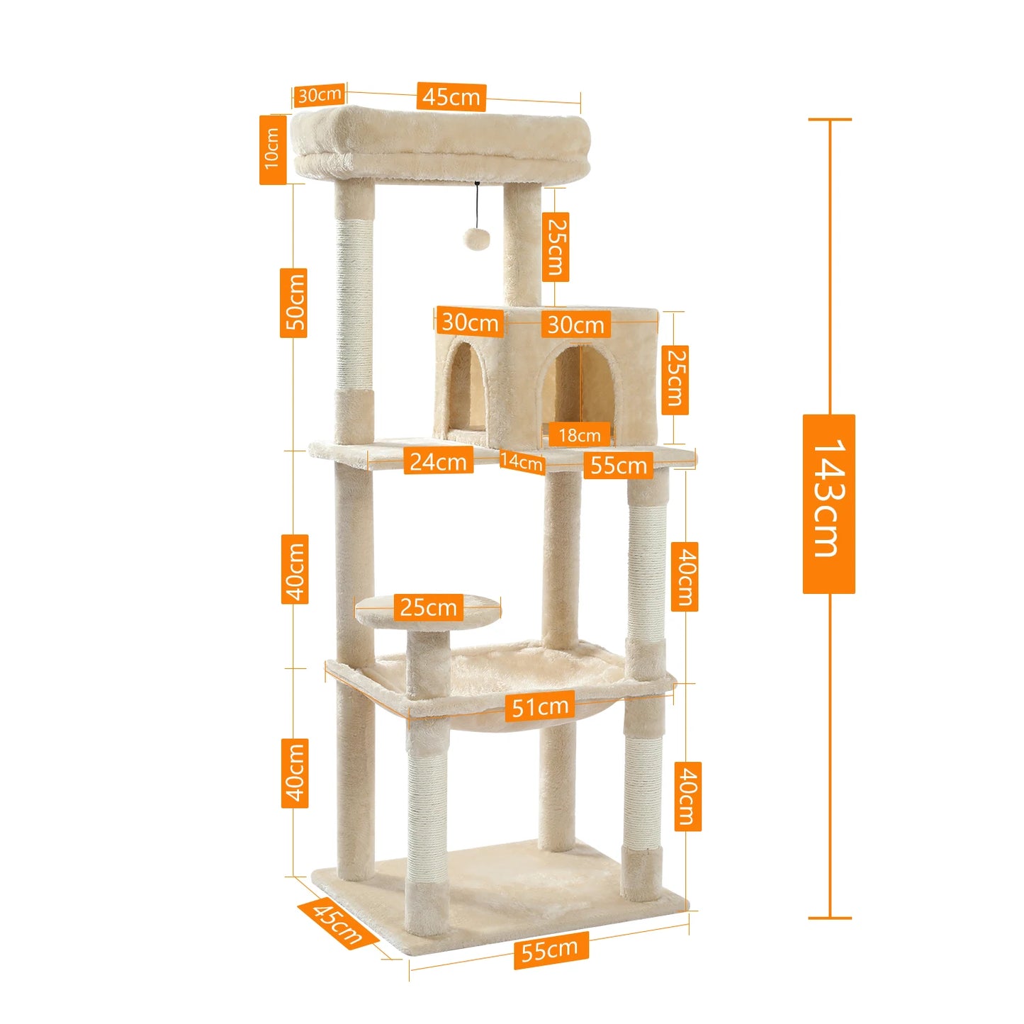 Cat Tree Large Cat Hammock Scratching Posts