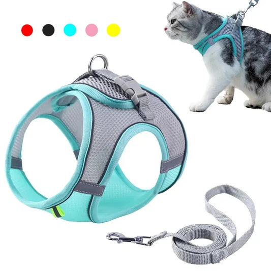 Cat Harness Leash Set Adjustable Cat Collar