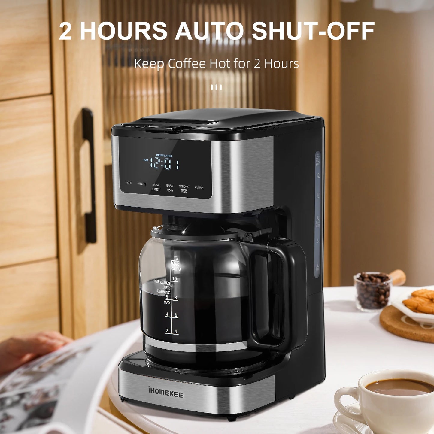 Drip Coffee Maker 12 Cup, Iced Coffee Function