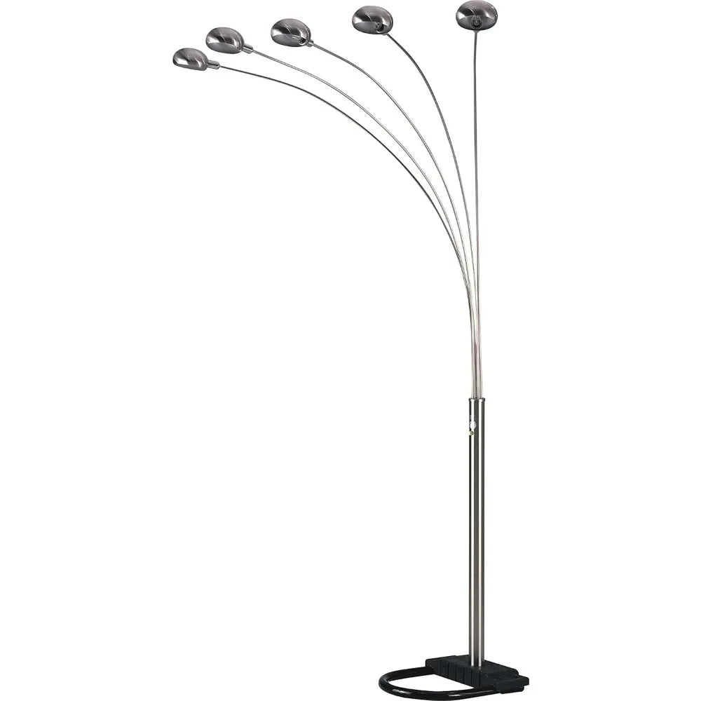 5 Adjustable Arm Arching Floor Lamp  84" Tall