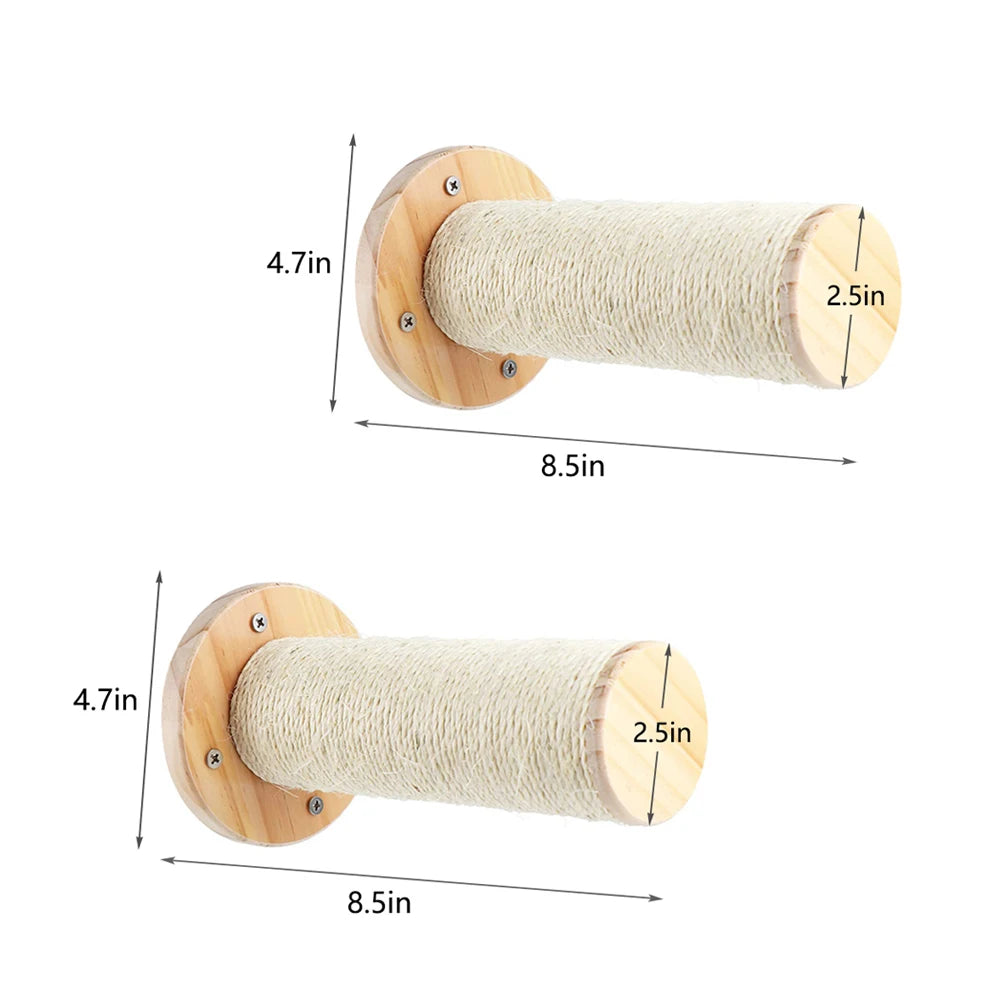 Cat Wall Mounted Four Step Scratching Post